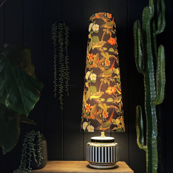 Shadow Caller bird inspired Oversized Cone Lampshades