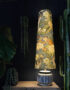 Monkey Puzzle Oversized Cone Lampshade With the light turned on