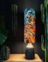 Handmade Tropical Jungle Leopard Fable Tall Tube Lampshade