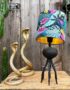 Small Black Octopus Lamp with Mini Serpent Jungle Lampshade