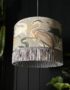 The Tranquil Bird Song Heron Lampshade With Fringing