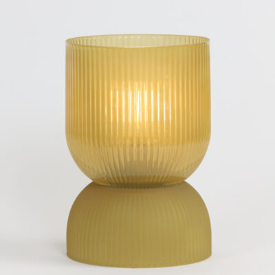 Ochre Yellow Glass Table Lamp