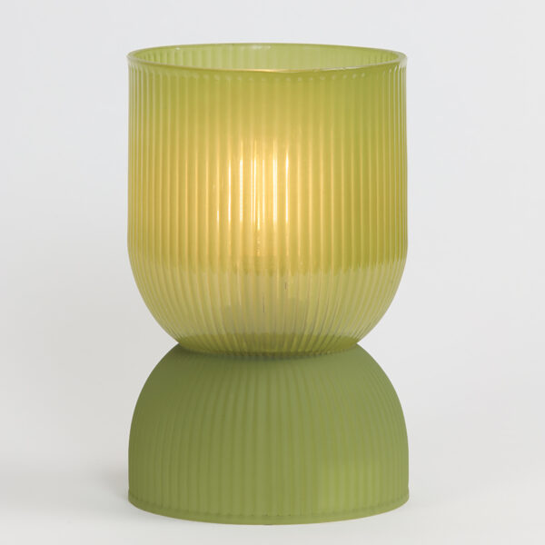 Olive Green Glass Table Lamp