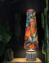 Fable Leopard Oversized Cone Lampshade with the light on