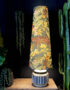 Jungalist Massive Oversized Cone Leopard Lampshade. Shown here with the light turned on.