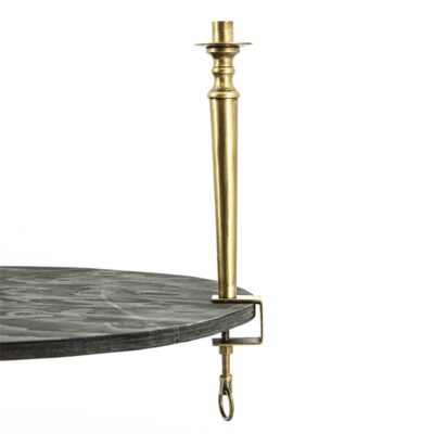 Gold Clamp Candlestick