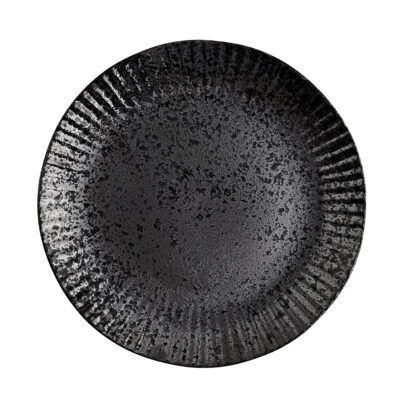 Love Frankie Black Stoneware Plate