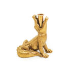 Gloriously Gold Croc Candlestick