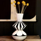 Love Frankie 70s Geometric Monochrome Vase