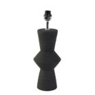 Abstract Lamp Base in a deliciously dark jet black