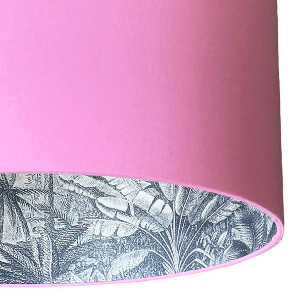 Indigo rainforest lampshadei in candy floss pink