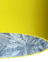 Indigo rainforest lampshade in banana yellow
