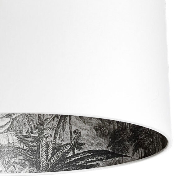 Rainforest charcoal and white close up