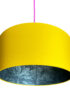 Ocean rainforest lampshade in egg yolk yellow