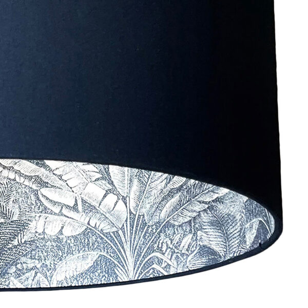 Indigo rainforest lampshade in deep space navy