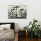 Vintage Palm Jungle Monochrome Wall Hanging