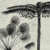 Vintage Palm Jungle Monochrome Wall Hanging