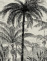 Vintage Palm Jungle Monochrome Wall Hanging