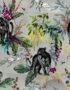 Deadly Night Shade in DUST Grey Fabric & Wallpaper Tile