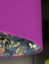 Smoke Deadly Night Shade Silhouette Lampshade in Magenta. Designed and Handmade by Love Frankie. Close Up