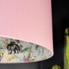 Dust Deadly Night Shade Silhouette Lampshade in Blush. Designed and Handmade by Love Frankie. Close Up
