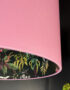 Wild Wood Deadly Night Shade Silhouette Lampshade in Candy Floss. Designed and Handmade by Love Frankie. Close Up