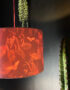 Wild Wood Deadly Night Shade Silhouette Lampshade in Candy Floss. Designed and Handmade by Love Frankie. Light On