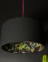 Carbon Deadly Night Shade Silhouette Lampshade in Jet Black. Designed and Handmade by Love Frankie