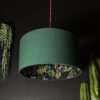 Wild Wood Deadly Night Shade Silhouette Lampshade in Hunter Green. Designed and handmade by Love Frankie