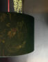 Wild Wood Deadly Night Shade Silhouette Lampshade in Hunter Green. Designed and handmade by Love Frankie. Light On