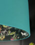 Wild Wood Deadly Night Shade Silhouette Lampshade in Jade. Designed and Handmade by Love Frankie. Close Up