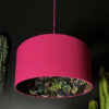 Carbon Deadly Night Shade Silhouette Lampshade in Pomegranate. Designed and Handmade by Love Frankie