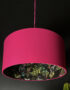 Carbon Deadly Night Shade Silhouette Lampshade in Pomegranate. Designed and Handmade by Love Frankie