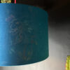 Smoke Deadly Night Shade Silhouette Lampshade in Sapphire. Light On
