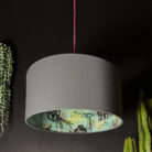 Lithium Deadly Night Shade Silhouette Lampshade in Slate. Handmade and Designed by Love Frankie