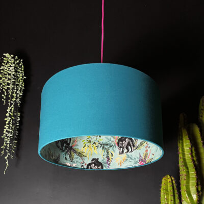 Green Lampshades Light Shades, How To Wallpaper Inside Lampshade