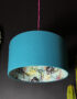 Lithium Deadly Night Shade Silhouette Lampshade in Teal. Handmade and Designed by Love Frankie