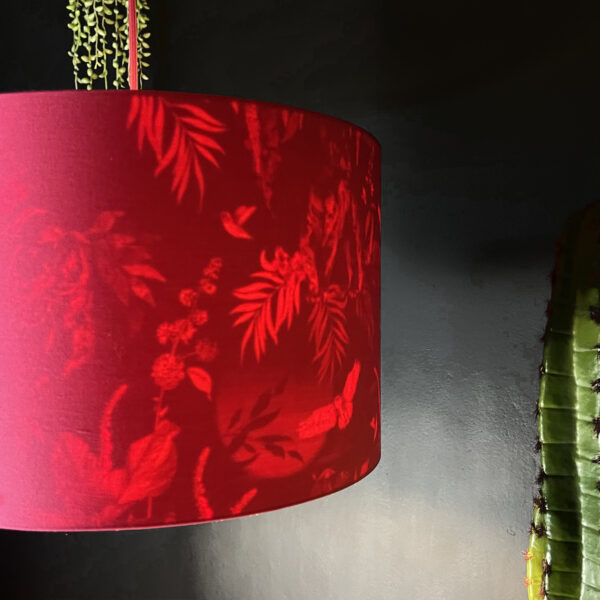 Twilight Deadly Night Shade Silhouette Lampshade in Watermelon - Light On
