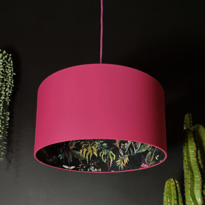 Twilight Deadly Night Shade Silhouette Lampshade in Watermelon Deisnged and handmade by Love Frankie