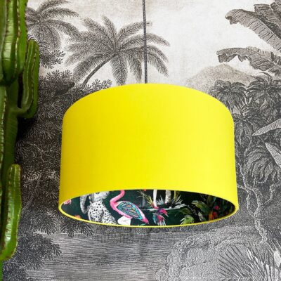 Emerald ChiMiracle Lampshade in Banana Yellow Cotton