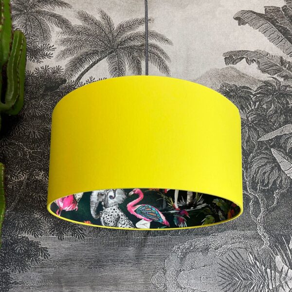 Emerald ChiMiracle Lampshade in Banana Yellow Cotton