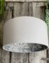 Charcoal Rainforest Silhouette Lampshade in Cloud Grey Cotton