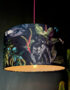Handmade Velvet Lampshade in Carbon Black