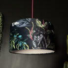 Handmade Velvet Lampshade in Carbon Black