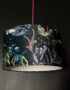 Handmade Velvet Lampshade in Carbon Black