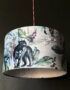 Handmade Velvet Lampshade in Dust Grey