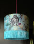 Handmade Fringed Velvet Lampshade with in Lithium