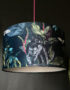 Handmade Velvet Lampshade in Twilight Blue