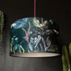 Handmade Velvet Lampshade in Wild Wood Green