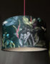 Handmade Velvet Lampshade in Wild Wood Green